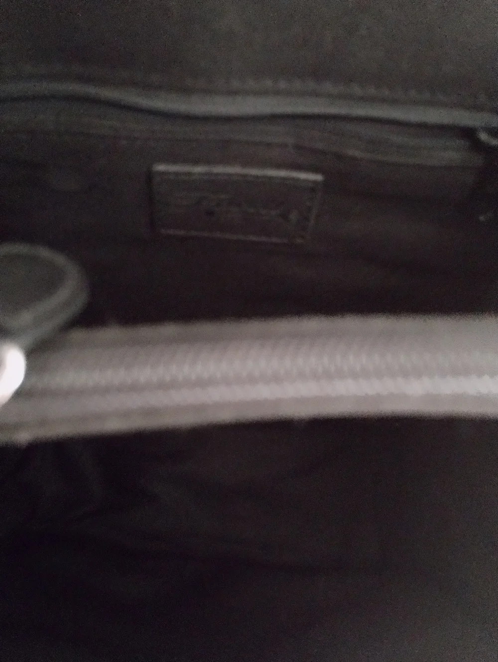 Fossil Black Leather Small Multi Organizer Crossbody Bag